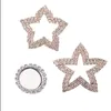 Clipes de cabelo Barrettes 2 PCs Acessórios de cristal As estrelas da cadeia de garras redondas de jóias de fivela de diamante redonda liga