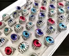 Partihandel 30st / Lot Top Mixed Devil's Demon Gothic Eye Ring Mens Punk Biker Rings Vintage Unique Smycken Man Present Party Favorit