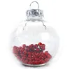 Decoraciones navideñas 6cmPET de plástico transparente alto bola de Navidad fiesta creativa bolas colgantes huecas adornos suministros para fiestas