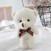 Qixi Festival Alla hjärtans dag Plysch Hängsmycke Siamese Teddy Bear Bow Slips Bär Bag Tillbehör Tillbehör Små presentdocka Keychain 230 U2