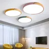 Rodada LED Lâmpada de Teto Luz para Quarto Casa Decoração Moderna Sala de Jantar Infantil Cozinha de Madeira Loft Aisle Luzes de teto