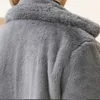 우아한 겨울 모피 코트 여성 패션 플러시 가짜 밍크 모피 코트 느슨한 모피 재킷 고품질 오버 코트 두꺼운 따뜻한 겨울 재킷 210927