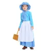 Fille Enfants Maid Dress Cosplay Alice Déguisement Dorothy Outfit Style Pastoral Maternelle Grand-Mère Costume 210317