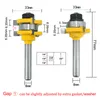 2 Sztuk / Zestaw 8mm SHANK COLS Montaż Router Bitów Język Groove T-Slot Wood Frezarka Frezarka do narzędzi do cięcia drewna JKXB2103