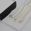 Europa Amerika Mode Stijl Dame Titanium Staal 18K Goud Ronde Kralen Ketting Kettingen Met Hol Graveren G Brief dubbele Hangers