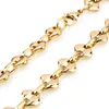 Stainless Steel Jewelry 18K Gold Plated High Polished Miami Cuban Link Necklace Men Punk 10mm Curb Chain Safety Clasp 56cm8431545