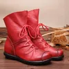 Boots Genuine Leather Women Winter Fashion 2021 Mid Calf Boot For Non Slip Rubber Zipper Fur Warm Ladies Shoes