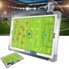 Soccer Teaching Board Football Tactical Board Training Guidance Double-Sided Magnetic for Tactic Drawing or Noting Fold Leather