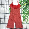 Red Goddess Swimwear Hipster Top Quality Women's One-piece Swimsuits Outdoor Beach Luxury Swimming Bandage Designer Wear Four207s