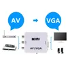 Connecteurs vidéo Mini RCA AV vers VGA Adaptateur convertisseur AV2VGA avec audio 3,5 mm pour moniteur TV PC DVD Plus d'actions AV2HDMI VGA2HDMI HDMI2AV