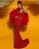 2022 Moda Mermaid Abiye Wrap Payetli Boncuklu Lüks Balo Abiye Seksi Kadın Elbiseleri Vestido De Novia