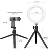 Oświetlenie 6 cali 16 cm LED Selfie Pierścień Światła z Statyw Stojak Ochraniacz Holder Monopod USB Ściemnianie Światło do fotografii Photo Studio Fill Lamp