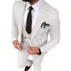 Custom-made One Button Groomsmen Notch Lapel Groom Tuxedos Men Suits Wedding/Prom/Dinner Best Man Blazer(Jacket+Pants+Tie+Vest) W676