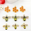 Breloques en forme d'abeille mignonne en nid d'abeille, bricolage, insectes, bijoux, collier, Bracelet, accessoires, composants, prix de gros