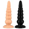 NXY Dildos Anal Toys Large Tower Shaped Vestibule Plug for Men and Women Masturbation Device Soft Suction Cup Chrysanthemum Expansion Fun Adult 0225