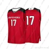 Pas cher personnalisé Rutgers Scarlet Knights NCAA # 17 maillot de basket-ball rouge personnalité couture personnalisée n'importe quel nom numéro XS-5XL