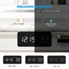 JINSUN Modern LED Alarm Clock Despertador Temperature Humidity Electronic Bedside Digital Table Clocks 210310