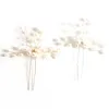 Hair Clips & Barrettes Pearl Rhinestone Pins Flower Pin Stick Wedding Hairpins Women Head Piece Bridal Acc