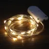 1m 2m 3m 5m knop LED CR2032 Batterij bediende Micro Mini LED String Licht Koper Zilver draad Vine Vine Light String voor bruiloft