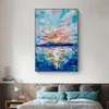 Abstract Posters And Prints Canvas Painting Wall Art Pictures For Living Room Home Decor Colorful Clouds Sea Wave Landscape