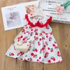 Baby Girl Dress 2021 Lato Dziewczyny Bez Rękawów Kwiat Drukuj Dresses Dzieci Princess Dress Dress Party Cute Sukienki Ubrania Q0716