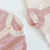 秋の赤ちゃんセーター幼児子供セーターニットマルチカラーコートシャツオールマッチカーディガン210702