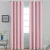 Pink Beige Blackout Curtain for Bedroom Grommet Thermal Insulated Room Black Curtain for Living Room 210712