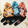 Boy Kids clothes Two Piece Sets Letter Design Hooded Top + Pant Clothing Child Outwear Size 80-120cm for Spring Or Fall