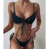 Myteng Sexy Bandaż Thong Bikinis Drukuj 2 sztuki Zestaw Stroje Kąpielowe Kobiety Mjer Push Up Suit Suit dla Biquini 210611