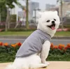Fournitures de vêtements pour chiens Pet Home Garden Grands vêtements pour chiens Blanc Chemises pour chiots vierges Couleur unie Petit T-shirt Coton Outwear 9 couleurs Lkjl Dr