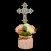 Outros suprimentos de festa festiva Crystal Cross Cake Topper para decoração de casamentos de batismo decoração de chá de bebê1287219