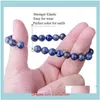 Beaded, Strands Jewelryhigh Quality Natural Stone Lapis Lazuli Beaded Bracelets For Women Men Fashion Energy Bracelet Elastical Jewelry Gift