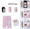 Bloemboeket Verpakkingsdozen Bloemen Gift Wrap High-end Transparent PVC-venster Hand-Carry Kraft Paper Doos
