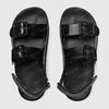 2022 Sandalen Dames Slipper Rubber Slides Waterkant Bruin Leer Dubbele Letter Sandaal Damesslippers Hoge Hakken Heren Schoenen 36-41 met Doos en Stofzak #GDS-02