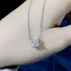 Radiant Cut 2ct Moissanite Pendant 100% Real 925 Sterling Silver Charm Wedding Pendants Necklace For Women Choker Jewelry