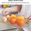 Stapelbare Plastic Opslagbakken Koelkast Organizer Clear Pantry Food Organization Handvat voor Keuken Vriezer Rack Cabinet Tools 210309