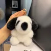 キーホルダー犬人形リアルキーホルダーふわふわ子犬のおもちゃキーリングバックパックペンダントバッグチャームアクセサリー