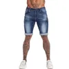 Jeans da uomo Pantaloncini da uomo Summer Fitness Elastico in vita strappato Estate per uomo Casual Streetwear Drop Taglia EU Dk09