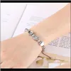 Beaded, Strands Bracelets Jewelryhandmade Gold Color Stainless Steel Beads Bracelet For Women Fashion Metal Ball Transfer Adjustable Lucky J