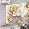 Custom 3D, 5D, 8D, 16D HD Muurschildering Wallpaper Exquisite Bloemen Interieur Interieur Woonkamer Slaapkamer Modern Schilderij Wallpapers