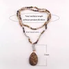 RH Fashion Böhmischer Schmuck Natürliche Steine in zufälliger Form mit Druzy-Links Halbedelstein-Anhänger-Halsketten für Frauen Boho-Geschenk