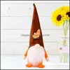 Autres fournitures de fête festive maison jardin récolte festival décoration poupée en peluche gnome sans visage Thanksgiving Halloween elfe ornements enfants G