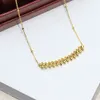Nytt guldnithalsband för kvinnor S925 Sterling Silver Fashion Luxury Trend Fairy Jewelry High Technology Classic Bead Chain 129372777