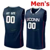 SJ NCAA College UConn Huskies Basketball Jersey 12 Tyler Bryant 12 Tyler Polley 14 Kassoum Yakwe 15 Sidney Wilson Custom Stitched