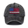 Siyah Gri Şapka Gidelim Brandon Beyzbol Şapkası Parti Malzemeleri FJB Trump Destekçi Ralli Geçit Tadem Pamuk Şapkalar Baskı Baba Kapaklar