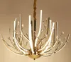 Postmodern Luxury Simple K9 crystal Chandeliers Lighting LED Lustre Creative Living room Lamps Restaurant Lights Fixture