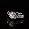 1CT Moissanite Crown Обручальные кольца для женщин D Color Real Silver Ring 18K Белое позолоченное покрытие изысканные украшения