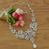 Ensembles de bijoux de mariage brillants, diadèmes en cristal et couronne en strass, collier, boucles d'oreilles pendantes pour fête de mariage, Quinceanera formelle 248m