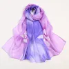 hijab Colorful Bubble Print sciarpe scialli femminili super chiffon di seta coreano tessuto decorativo aria condizionata pacchetto cinture