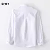 GFMY Springオックスフォードテキスタイルコットンソリッドカラーピンクブラックボーイズホワイトシャツ3T-14Tイギリス風子供トップ210713